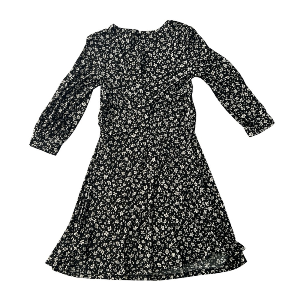 Chaps Women’s Floral Lightweight Long Sleeve Black Dress - M - Picture 2 of 11